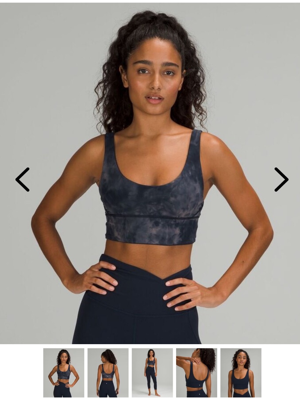 lululemon align Navy Tie-Dye Sports Bra
